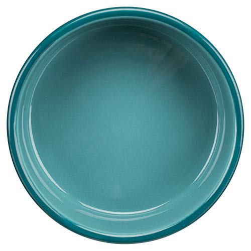 TRIXIE Comedero Cerámica, 0.3 l / ø12 cm, Turquesa, Perro