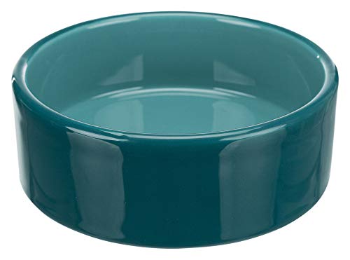 TRIXIE Comedero Cerámica, 0.3 l / ø12 cm, Turquesa, Perro
