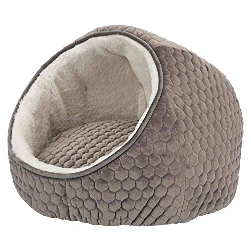 TRIXIE Cueva Suave Livia, ø45 × 33 cm, Gris topo-Crema, Perro