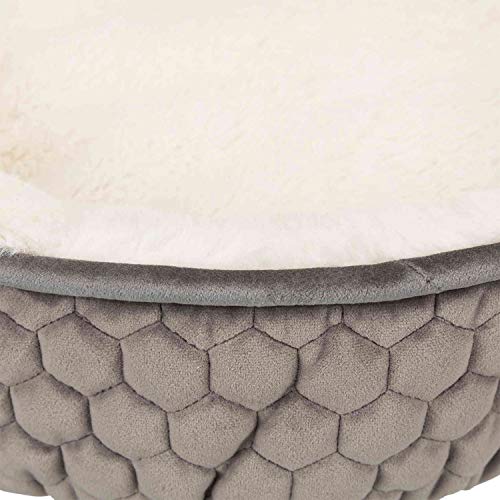 TRIXIE Cueva Suave Livia, ø45 × 33 cm, Gris topo-Crema, Perro