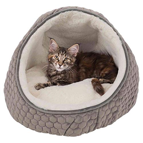 TRIXIE Cueva Suave Livia, ø45 × 33 cm, Gris topo-Crema, Perro