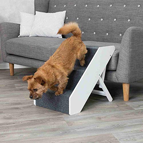 TRIXIE Escalera Pet, Altura Ajustable, 40 × 67 cm, Blanco, Perro