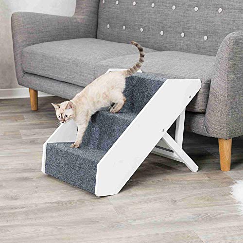 TRIXIE Escalera Pet, Altura Ajustable, 40 × 67 cm, Blanco, Perro