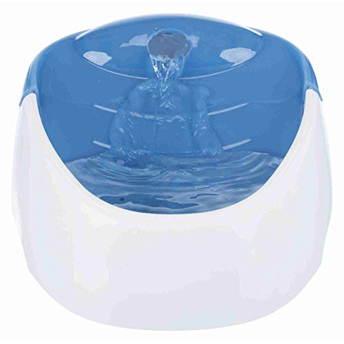 TRIXIE Fuente automática Duo Stream, 1l, Blanco-Azul, Perro