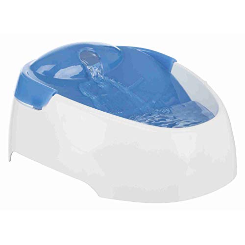 TRIXIE Fuente automática Duo Stream, 1l, Blanco-Azul, Perro