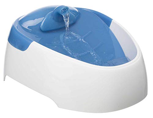 TRIXIE Fuente automática Duo Stream, 1l, Blanco-Azul, Perro