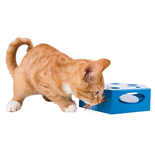 TRIXIE Plumas giratorias, Plástico, Ø22 cm, Azul, Gato