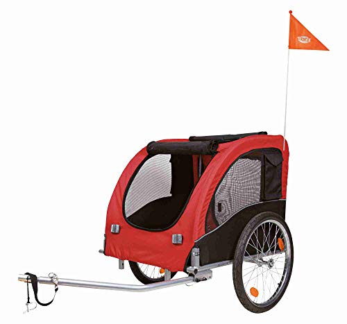 Trixie Tráiler Bicicleta, 58 x 52 × 79 cm, Rojo y Negro, L