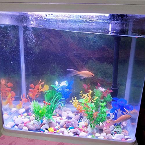 Tronco Decorativa para Acuario,Guador 1 Piezas Adorno para Acuario de Cueva Driftwood Madera Artificial Tronco con 5 Piezas Plantas Artificiales Acuario Planta de Simulación Viva Criatura Paisaje (B)