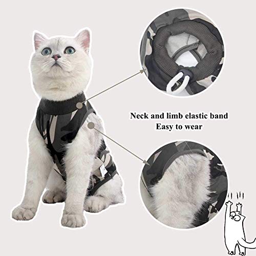 TUANTALL Traje De Recuperación para Gatos Camisetas para Perros Perro bebé Crece después de la cirugía Perro recuperación Trajes Perro quirúrgico Chaleco S