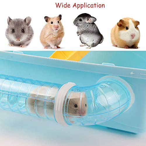 Túnel de Hámster, 8PCS Hámster Tubo Play Túnel Tubo Hámster del Tubo Manguera de Jaula Externa Juguetes para Animales pequeños túnel Conectado para Hámster de Ratón （Rosado）
