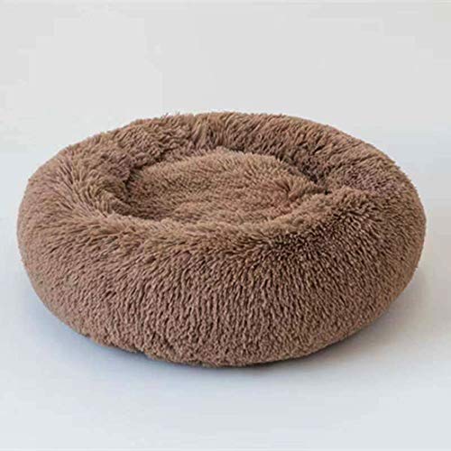 TVMALL Cama perros Cama del gato Cojín de imitación de la piel del perro Camas XL: 80cm marrón