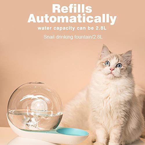 TWH Dispensador automático de agua para mascotas, dispensador de cuenco de agua para perros, gatos y gatos con forma de caracol