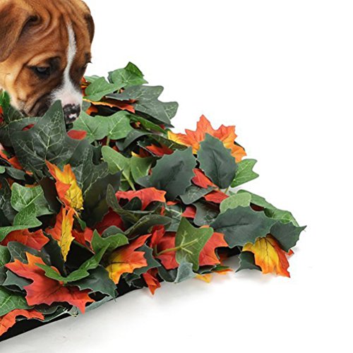 UKCOCO Perro Snuffle Mat simulación Hoja de Arce Alimento Mat Perro forraje Manta para Labrador Pug Bullodog Chihuahua