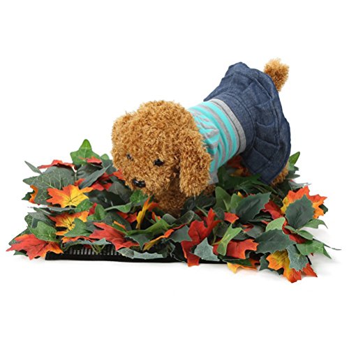 UKCOCO Perro Snuffle Mat simulación Hoja de Arce Alimento Mat Perro forraje Manta para Labrador Pug Bullodog Chihuahua