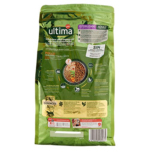 Ultima Pienso para Gatos Esterilizados Adultos con Pollo - 1.5 kg