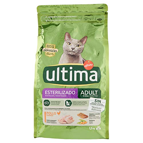 Ultima Pienso para Gatos Esterilizados Adultos con Pollo - 1.5 kg