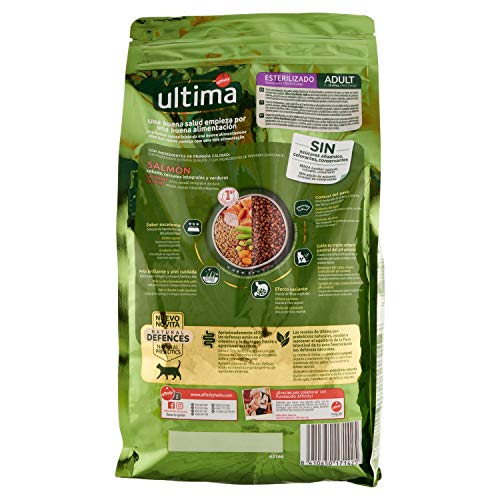 ultima Pienso para Gatos Esterilizados Adultos con Salmón - 1.5 kg