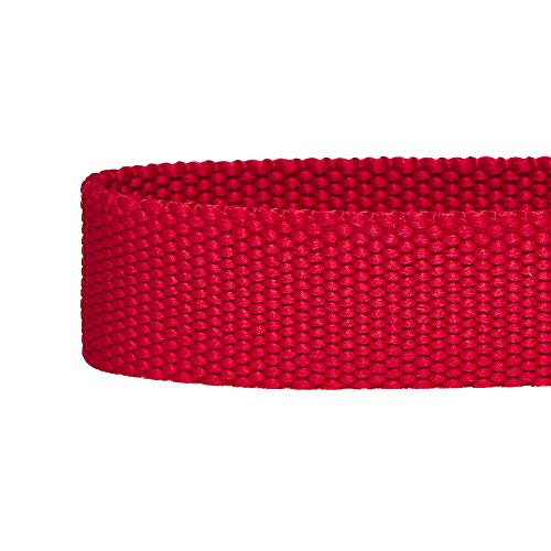 UMI. Essential Classic - Collar para Perros L, Cuello 45-66 cm, Collares Ajustables para Perros (Rojo)