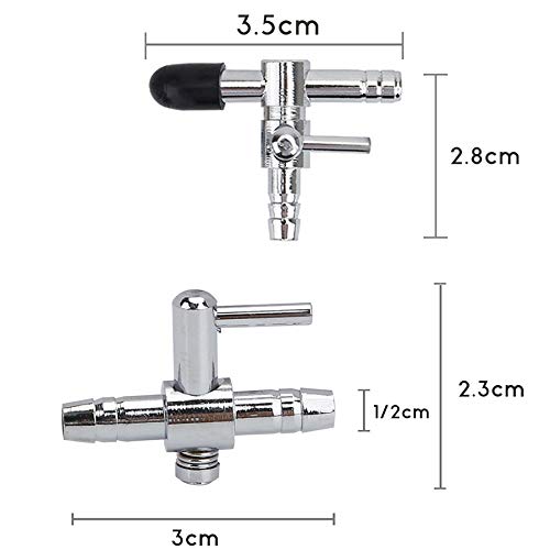 Uniclife 6 Piezas unidireccional Acuario Control de Flujo de Aire válvula de Palanca Distribuidor Accesorios de Bomba Divisor Conjunto con 6 ventosas para pecera
