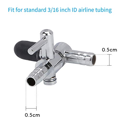 Uniclife 6 Piezas unidireccional Acuario Control de Flujo de Aire válvula de Palanca Distribuidor Accesorios de Bomba Divisor Conjunto con 6 ventosas para pecera
