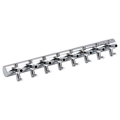 Uniclife Válvula de Palanca de Control de Flujo de Aire del Acuario de 8 Vías Distribuidor de Cobre y Cromo Distribuidor de Tanque de Peces Accesorios de la Bomba
