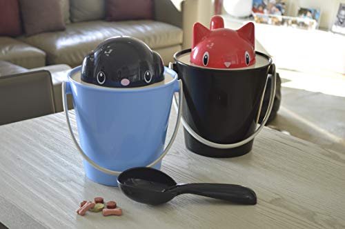 United Pets Gato para croquetas de Gato, de Design, Gris y Azul, Pala incluida