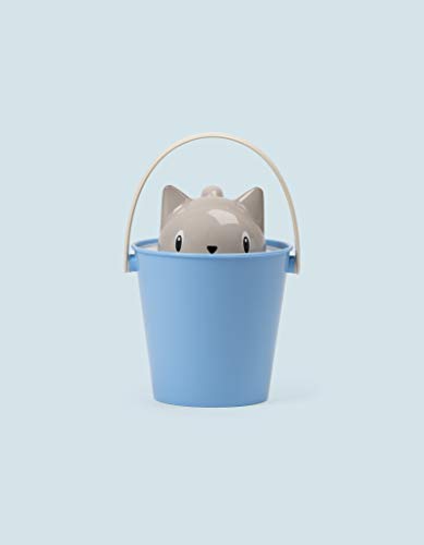 United Pets Gato para croquetas de Gato, de Design, Gris y Azul, Pala incluida
