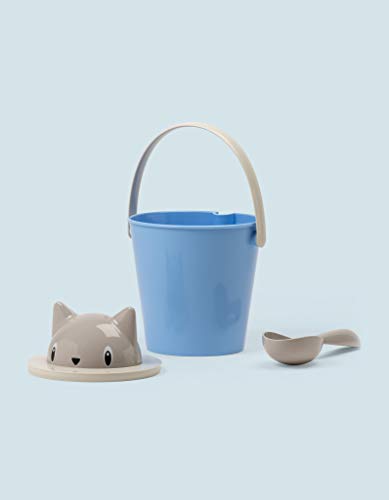 United Pets Gato para croquetas de Gato, de Design, Gris y Azul, Pala incluida