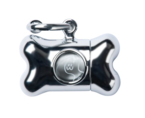 United Pets VA00123SI Dispensador de Bolsitas de Excrementos, Plata