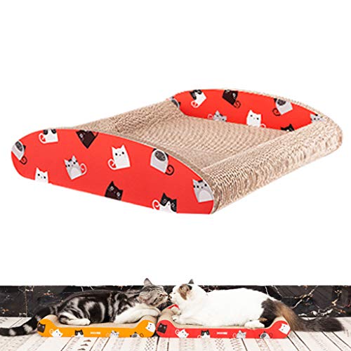 UNWSTYU Rascador para gatos de cartón para cama de cartón corrugado