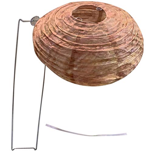 Uonlytech 2 Piezas Nido de Avispas señuelo Unidad Colmena Linterna Colgante Nido de Avispas Falso jardinería luz de Panal para jardín hogar