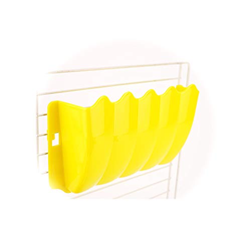 Uranusin Hierba Conejo 1PC Externa Rack Borde Ondulado Heno Dispensador para Marco Chinchilla Guinea Pig Hierba Estante Amarillo