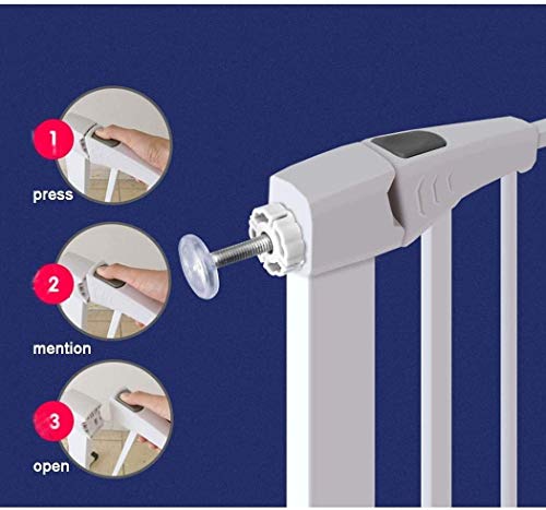 Vallas Barandilla Puerta del jardín Escaleras Cerca de presión Fit Seguridad Puerta de metal Soportes de 96cm de altura El ancho se puede seleccionar de 75 a 162cm puerta for mascotas puerta del bebé