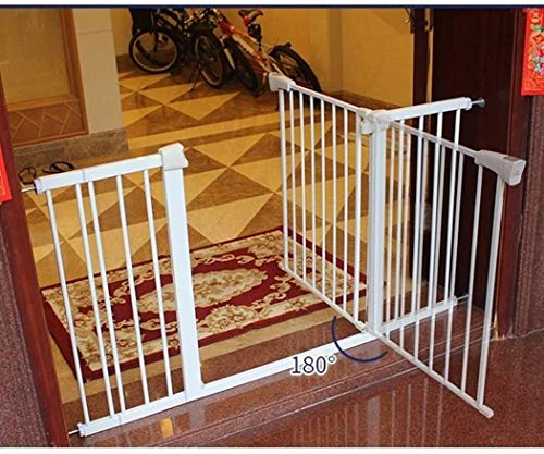 Vallas Barandilla Puerta del jardín Escaleras Cerca de presión Fit Seguridad Puerta de metal Soportes de 96cm de altura El ancho se puede seleccionar de 75 a 162cm puerta for mascotas puerta del bebé