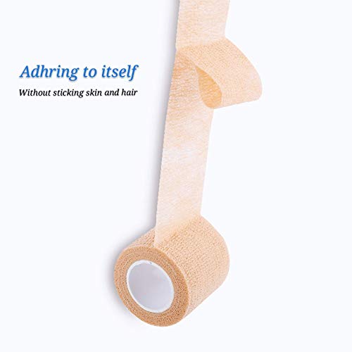 Venda cohesiva de 5 cm x 4.5 m, vendas autoadhesiva para esguinces e hinchazón, Suministros Médicos de Primeros Auxilios para Protección Deportiva (Multicolor)