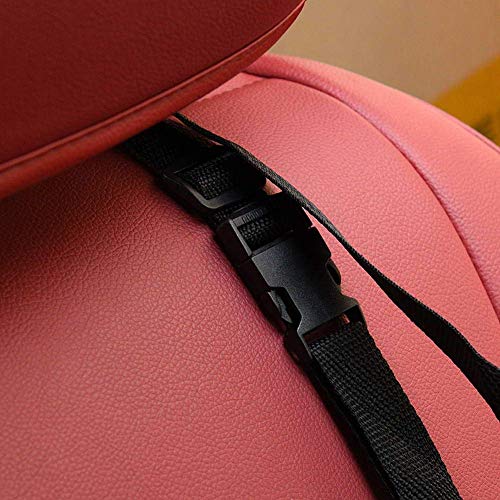 Venus valink Coche Aumentador Asiento, Plegable Perro Asiento Transportador Mascota Caja con Seguridad Correa Soporte Barras, Gato Portátil de Viaje Bolsa Transporte para Pequeños Gatos, Jaula - Rojo