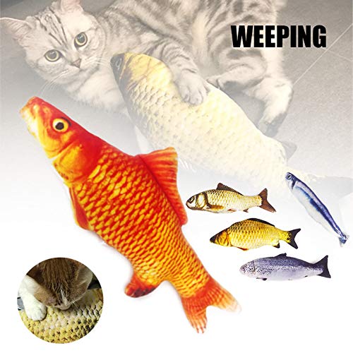 Venus valink - Juguete de Peluche 3D para Gatos, Peces y Gatos, simulación de Peces, Juguete para Masticar Peces y Jugar a los Gatos, Herramienta de Entrenamiento para Jugar a los Gatos