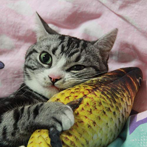 Venus valink - Juguete de Peluche 3D para Gatos, Peces y Gatos, simulación de Peces, Juguete para Masticar Peces y Jugar a los Gatos, Herramienta de Entrenamiento para Jugar a los Gatos