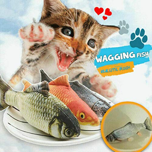 Venus valink - Juguete de Peluche 3D para Gatos, Peces y Gatos, simulación de Peces, Juguete para Masticar Peces y Jugar a los Gatos, Herramienta de Entrenamiento para Jugar a los Gatos