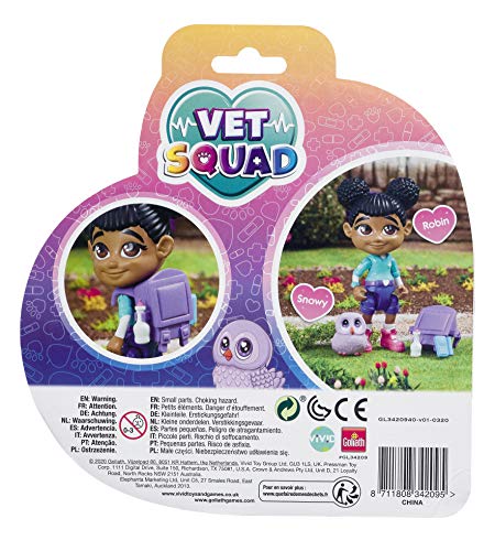 Vet Squad 34209 - Robin y su Búho Snowy (Vivid Toy Group 334209008)