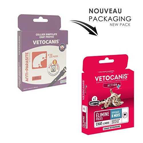 Vetocanis - Collar antipulgas y antigarrapatas de Dimpilato para Gatos