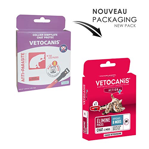 Vetocanis - Collar antipulgas y antigarrapatas de Dimpilato para Gatos