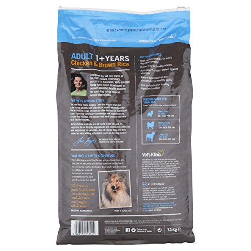Vet's Kitchen - Complete Dry Dog Food - Healthy Chicken with Digestible Brown Rice - Advanced Nutrition for Your Adult Dog - 3kg
