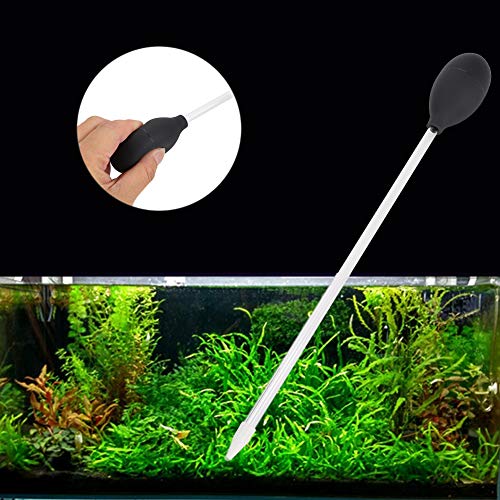 ViaGasaFamido Alimentador de Coral, acrílico Coral Fertilizante líquido alimentador Cambiador de Agua Tubo Largo Succión Heces Limpieza de Tanques de Peces Herramienta de alimentación por Tubo(Negro)