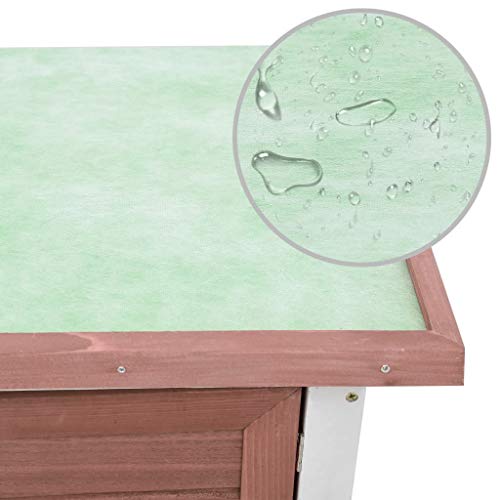 vidaXL Madera Jaula Conejera con 1 Puerta Casita Caseta de Animales Pequeños Mascotas Gallinero Protección Refugio Impermeable Marrón