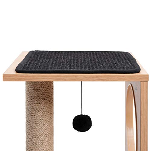 vidaXL Rascador para Gatos con Alfombra Rascadora Casita Poste de Sisal 60 cm