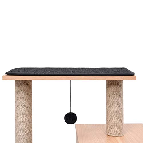 vidaXL Rascador para Gatos con Alfombra Rascadora Casita Poste de Sisal 82 cm