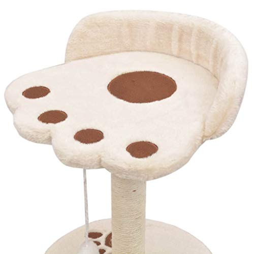 vidaXL Rascador para Gatos con Poste de Sisal 40cm Beige y Marrón Mascotas