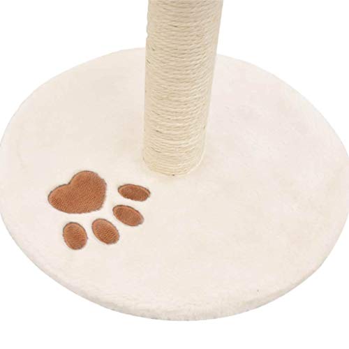 vidaXL Rascador para Gatos con Poste de Sisal 40cm Beige y Marrón Mascotas